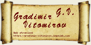 Gradimir Vitomirov vizit kartica